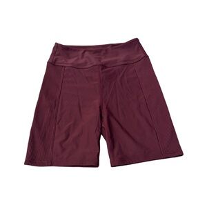 Abercrombie & Fitch Women's High Waist Biker Shorts  Burgundy Size M